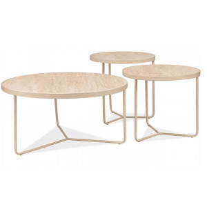 Набір журнальних столів Demeter ø80 см Беж / Кашемір
