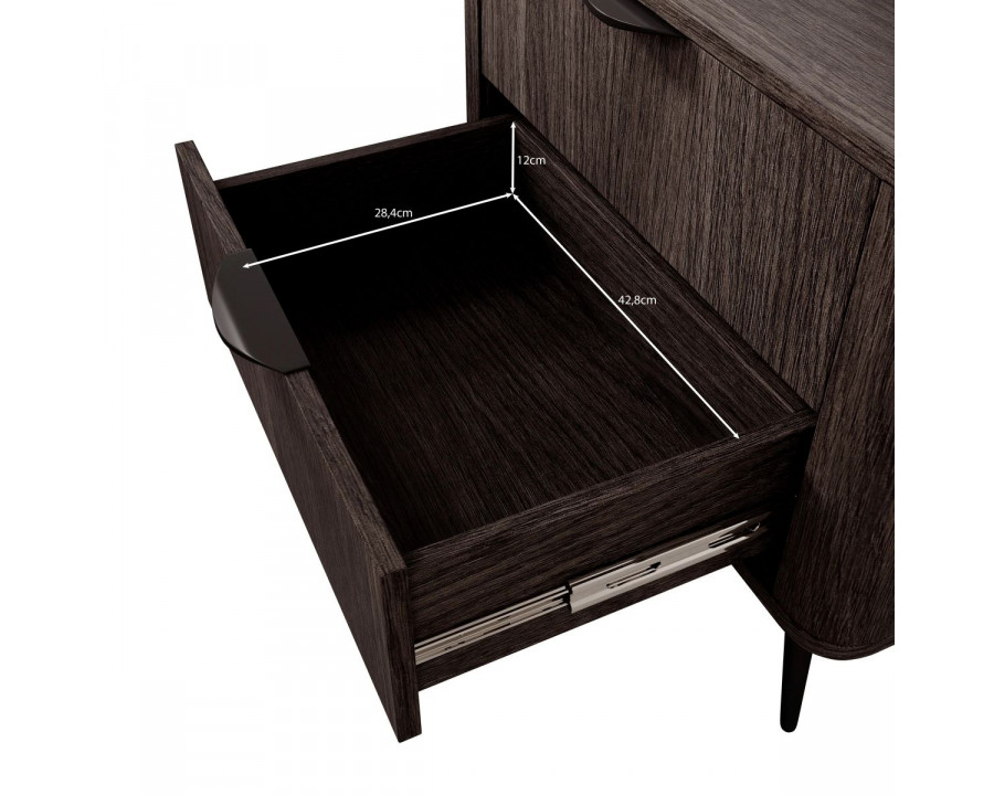 Тумба приліжкова Веріс / Veris 2S/63 з 2 шухлядами Дуб дунін/чорний