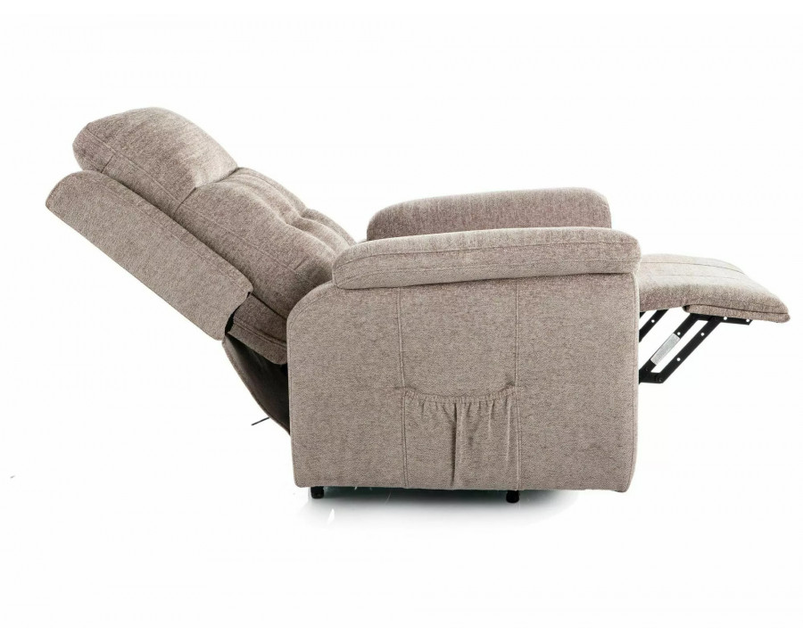 Крісло-вертикалізатор Morgan Raven Темно-бежева тканина / Чорний каркас