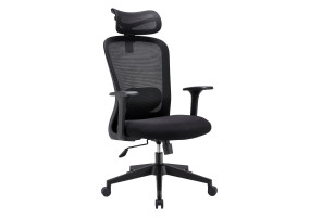 Крісло комп'ютерне JACOB чорна тканина/чорний каркас