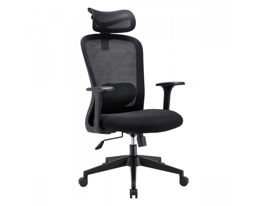 Крісло комп'ютерне JACOB чорна тканина/чорний каркас