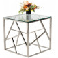 Журнальний стіл Escada B 55х55 Прозорий / Срібний