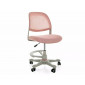 Крісло офісне комп'ютерне поворотне Q-027 Рожева сітка з мембранною тканиною / Світло-сірий каркас
