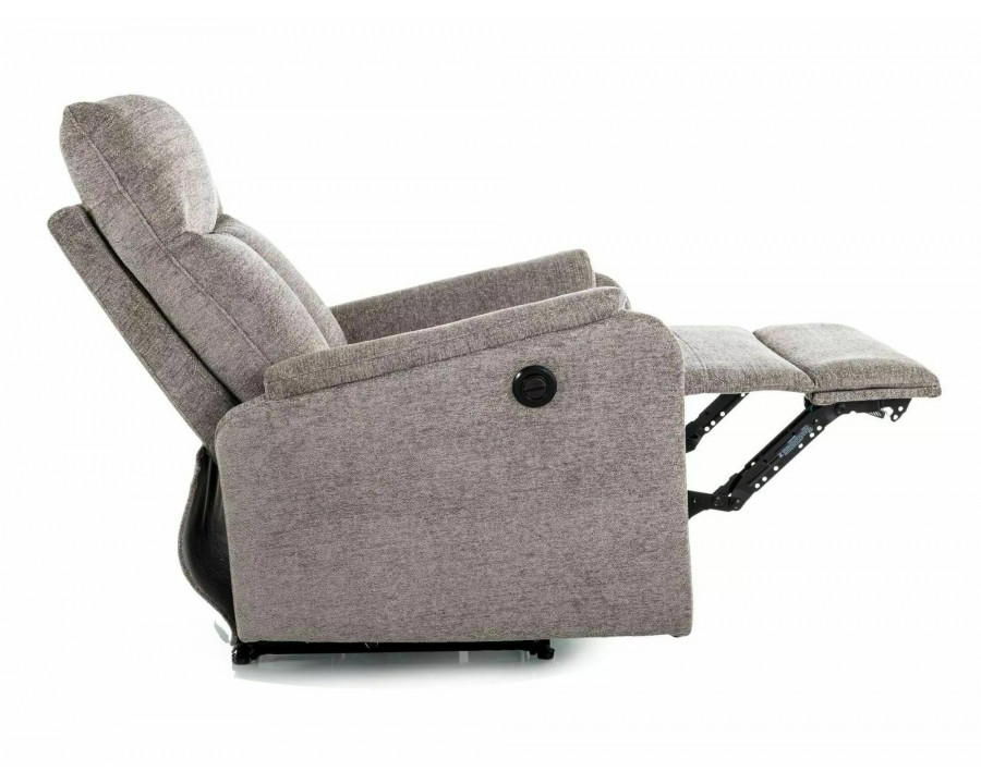 Крісло реклайнер електричне Atlas Raven Сіра тканина / Чорний каркас