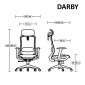 Крісло комп'ютерне DARBY чорне / чорний каркас