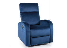 Крісло розкладне OLIMP VELVET синє BL.86