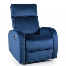Крісло розкладне OLIMP VELVET синє BL.86