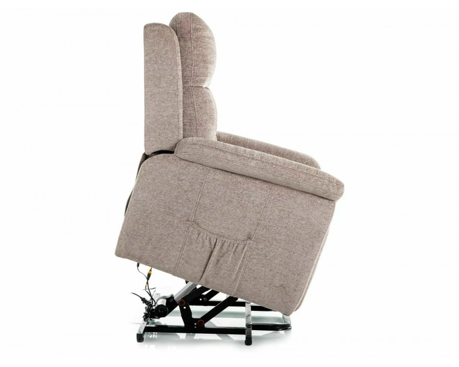 Крісло-вертикалізатор Morgan Raven Темно-бежева тканина / Чорний каркас