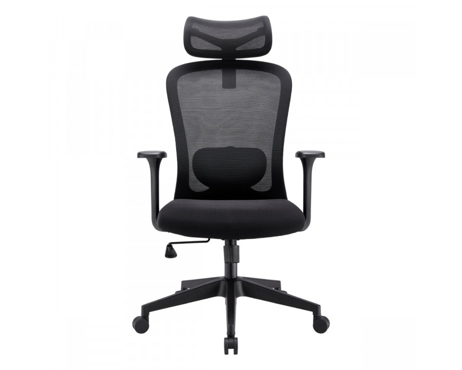 Крісло комп'ютерне JACOB чорна тканина/чорний каркас