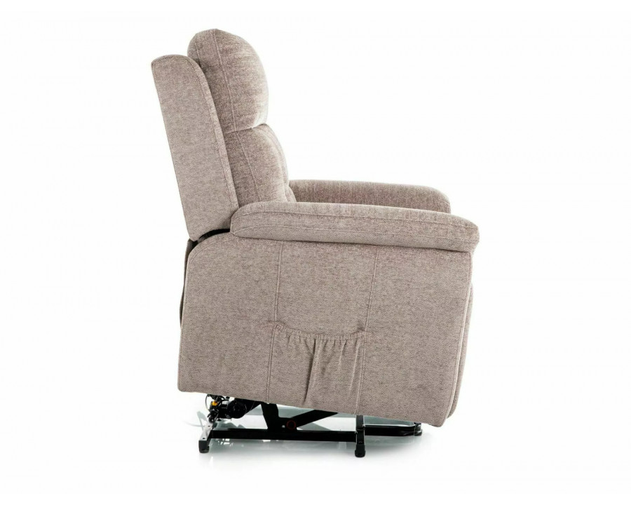 Крісло-вертикалізатор Morgan Raven Темно-бежева тканина / Чорний каркас