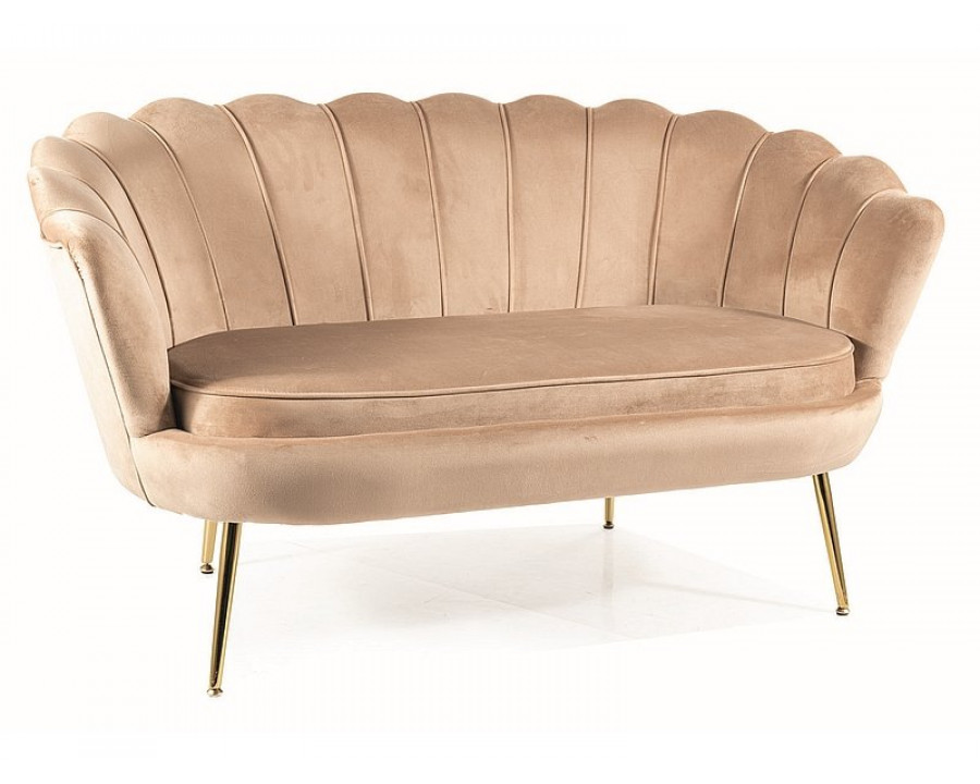 Диван CAMELLIA 2 VELVET Бежевий BLUEVEL 28/Золото