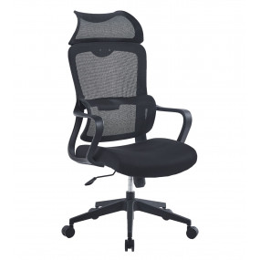 Крісло комп'ютерне JIM Чорне / Чорний каркас  