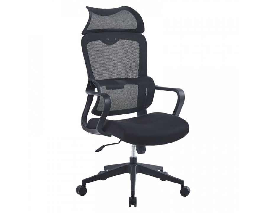 Крісло комп'ютерне JIM Чорне / Чорний каркас  