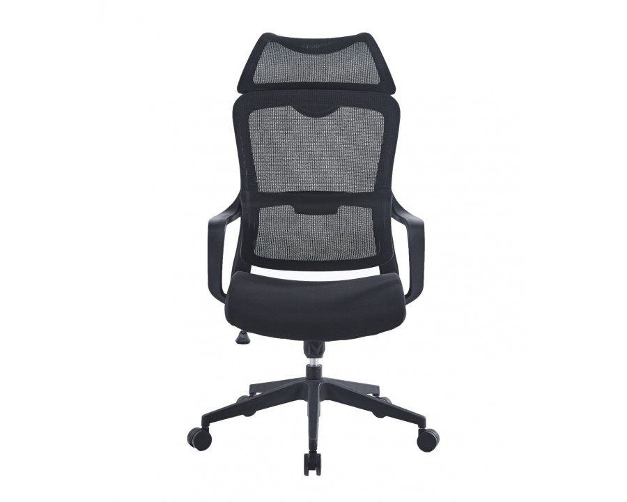 Крісло комп'ютерне JIM Чорне / Чорний каркас  