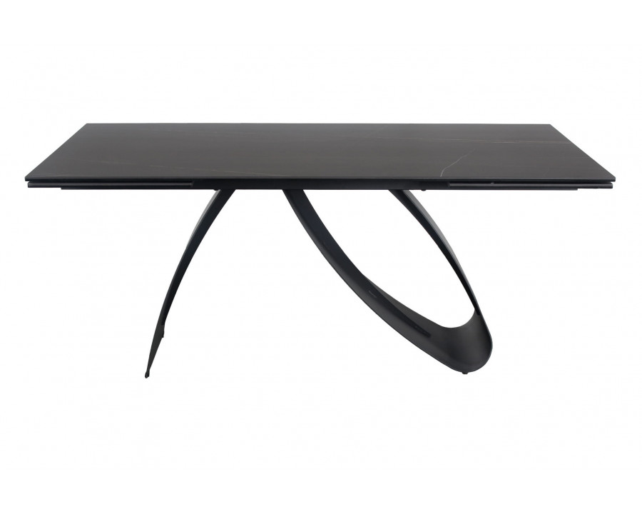 Стіл обідній DIUNA CERAMIC Чорний MARMUR SAHAR NOIR / Чорний мат (160-240) X90