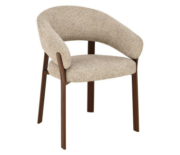 Cтілець кухонний VELTON горіх метал/темний беж тканина