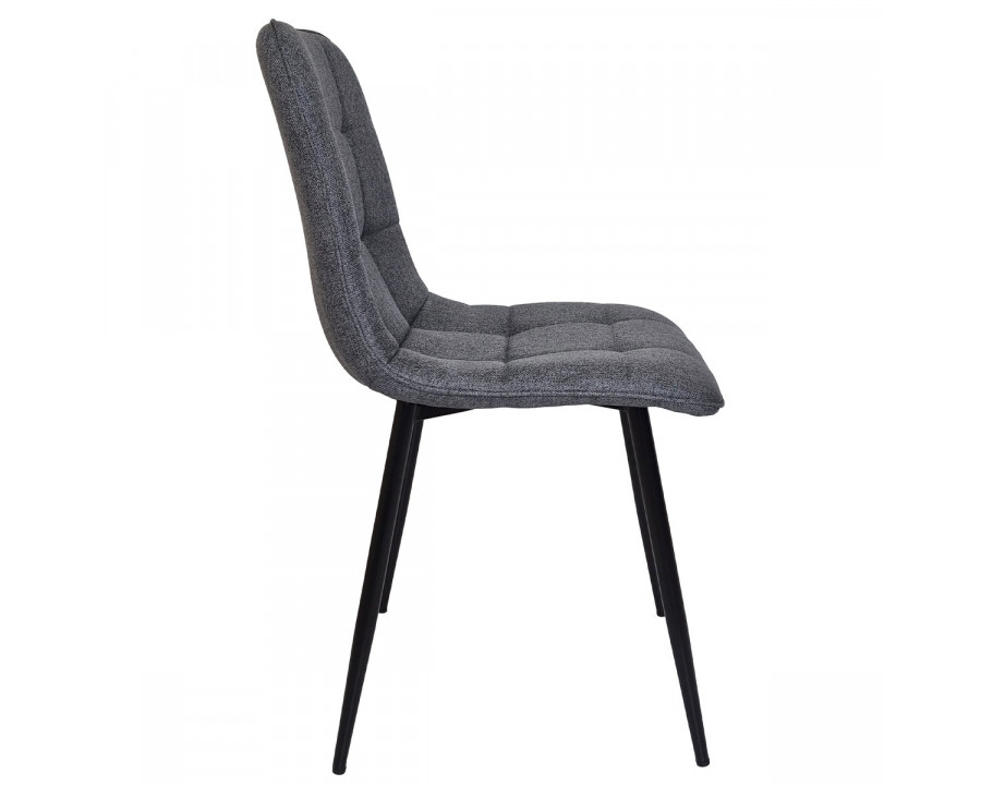 Стілець кухонний MIA TEX чорний каркас/сірий
