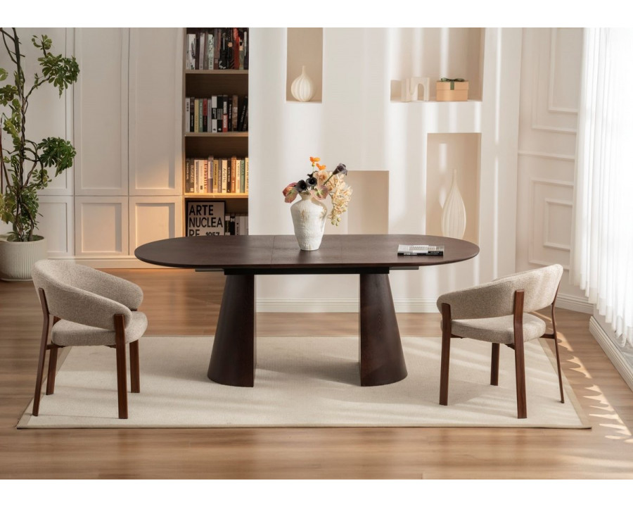 Cтілець кухонний VELTON горіх метал/темний беж тканина