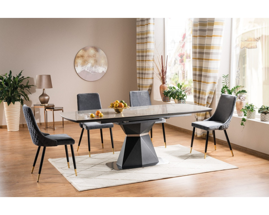 Стіл обідній Cortez Ceramic 90X160 Сірий Ефект мармуру