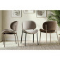Стілець кухонний обідній м'який Kiso Noelle Капучіно тканина / Кашемір каркас