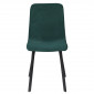 Стілець кухонний TIVO Чорний каркас / Зелений тканина
