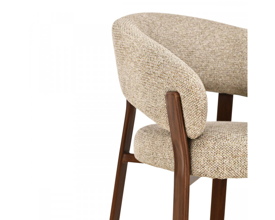 Cтілець кухонний VELTON горіх метал/темний беж тканина