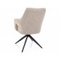 Стілець кухонний обідній м'який Olsen Noelle Бежева тканина / Чорний каркас