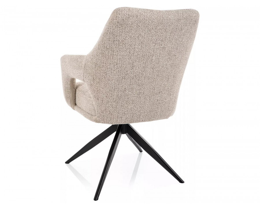 Стілець кухонний обідній м'який Olsen Noelle Бежева тканина / Чорний каркас