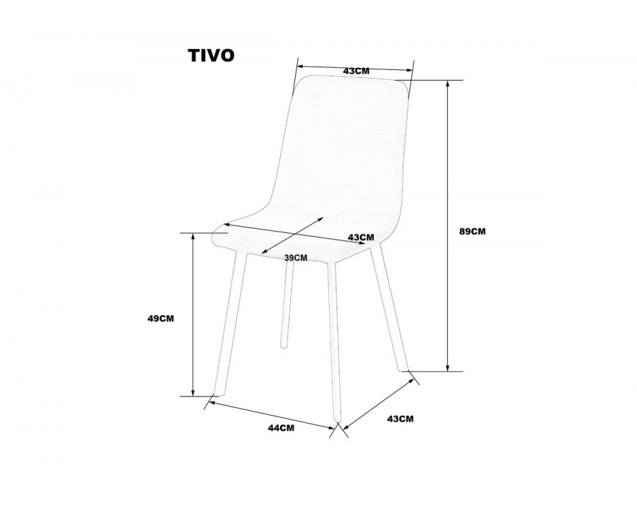 Стілець кухонний TIVO Чорний каркас / Зелений тканина