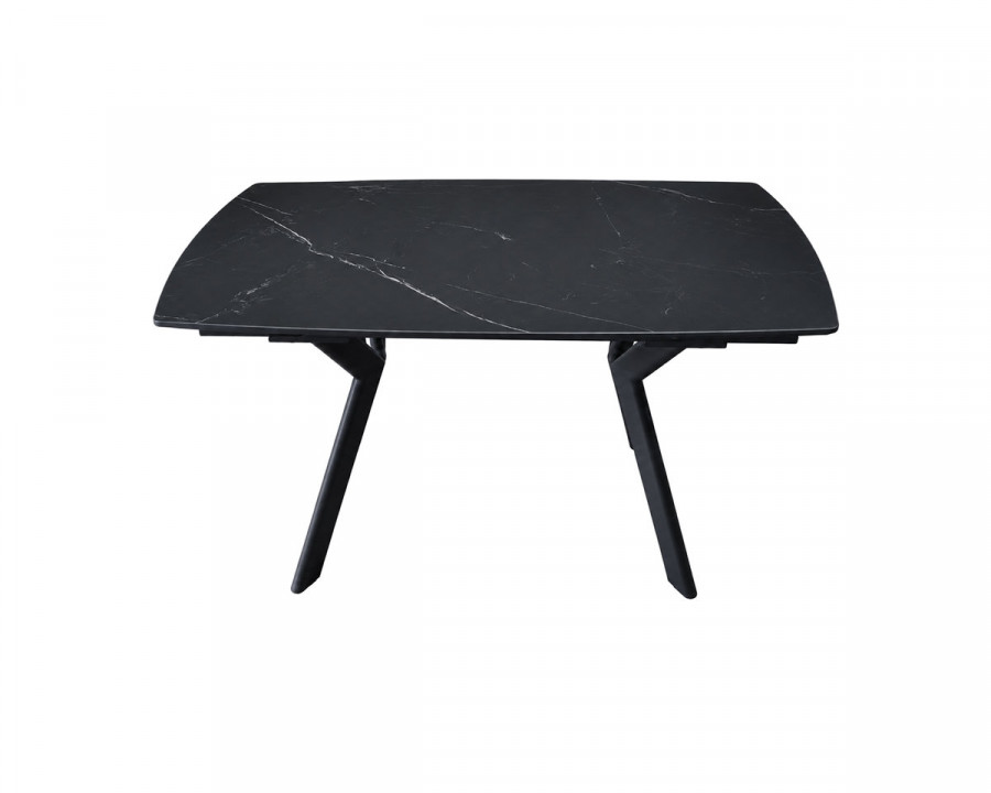 Стіл обідній розкладний NOREEN CERAMIC 140(200)*80 чорний / чорний