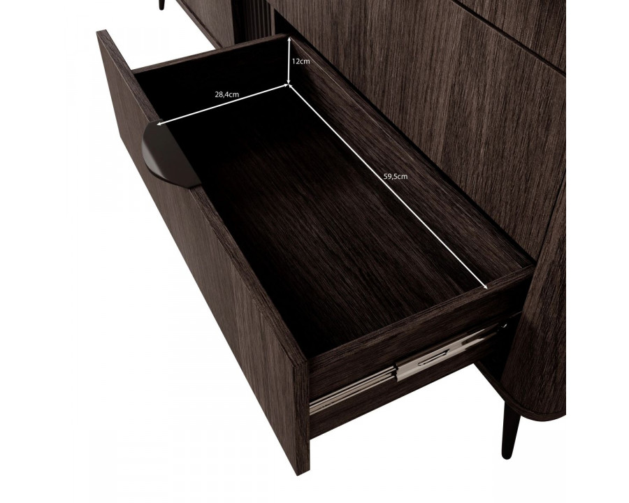 Комод Веріс / Veris 6S/163 з 6 шухлядами Дуб дунін/чорний