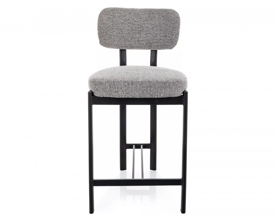 Напівбарний стілець кухонний Misaki H-2 Сіра тканина / Чорний каркас