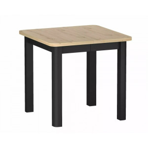 Стіл обідній кухонний розкладний Oskar (80–200)×80 см Ламінована плита Дуб / Чорний каркас