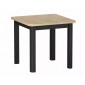 Стіл обідній кухонний розкладний Oskar (80–200)×80 см Ламінована плита Дуб / Чорний каркас