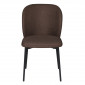 Стілець кухонний CARO Чорний каркас / Коричневий тканина