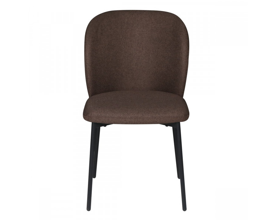 Стілець кухонний CARO Чорний каркас / Коричневий тканина