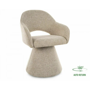 Стілець кухонний обідній м'який Riku Noelle Бежева тканина / Бежевий каркас