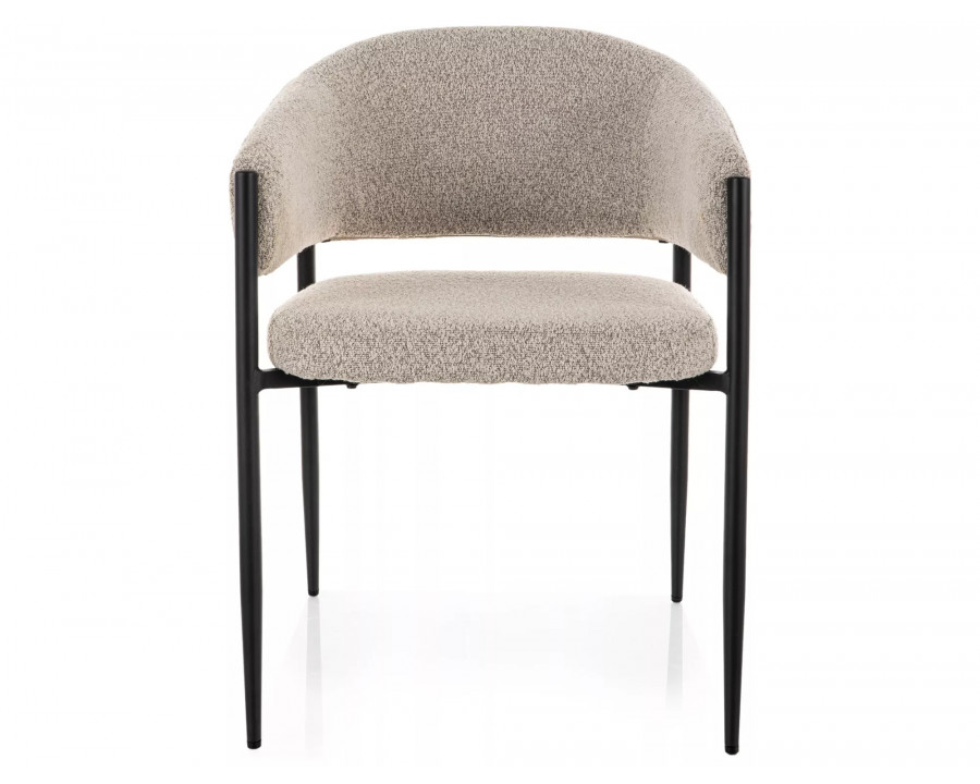 Стілець кухонний обідній м'який Akita Бежева тканина / Чорний каркас