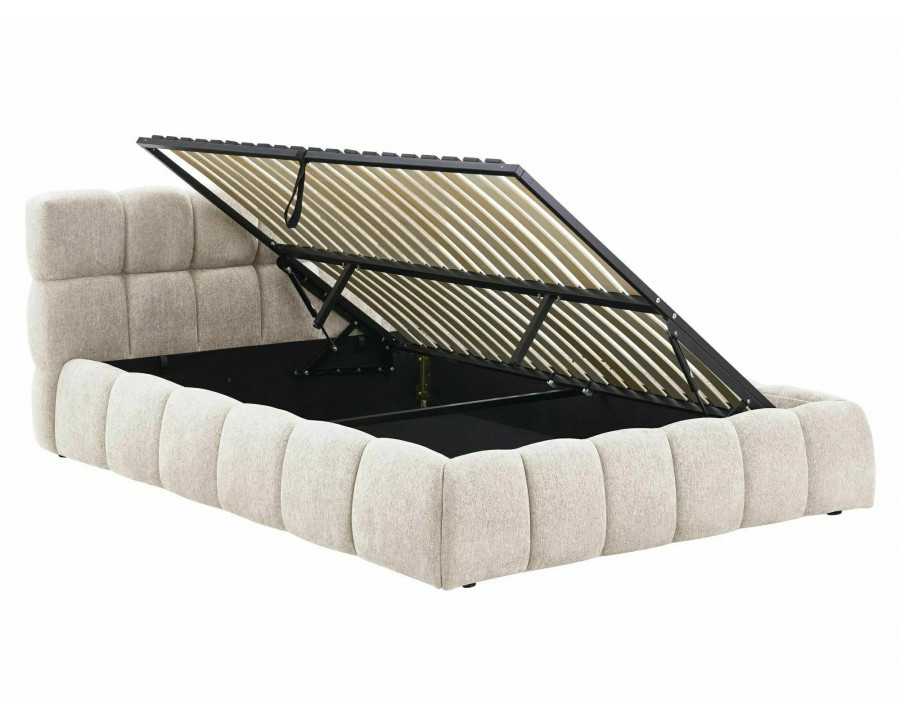 Ліжко двоспальне м'яке Parma Raven 160×200 Бежева тканина