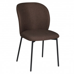 Стілець кухонний CARO Чорний каркас / Коричневий тканина