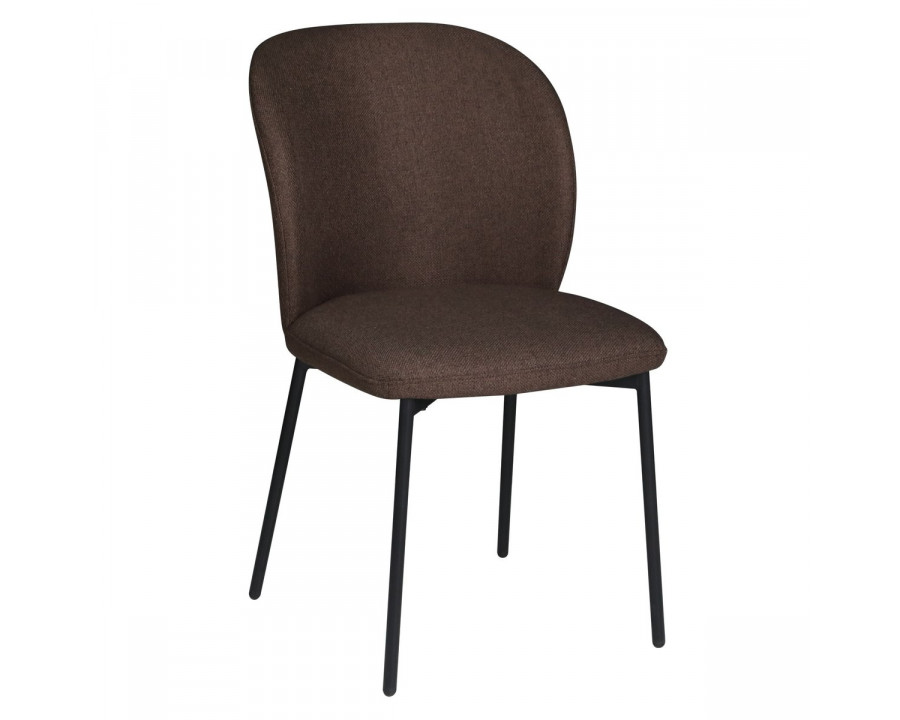 Стілець кухонний CARO Чорний каркас / Коричневий тканина