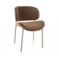 Стілець кухонний обідній м'який Kiso Noelle Капучіно тканина / Кашемір каркас