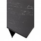 Fjord Black Marble стіл розкладний кераміка 100X200(300) Чорний