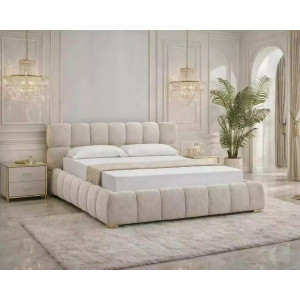 Ліжко двоспальне м'яке Parma Raven 160×200 Бежева тканина