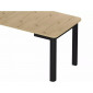 Стіл обідній кухонний розкладний Oskar (80–200)×80 см Ламінована плита Дуб / Чорний каркас