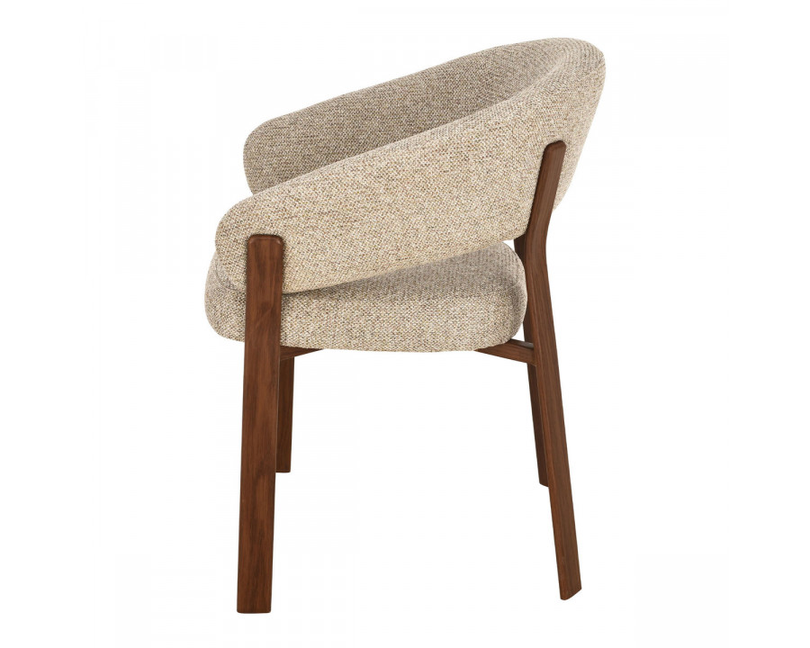 Cтілець кухонний VELTON горіх метал/темний беж тканина