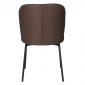 Стілець кухонний CARO Чорний каркас / Коричневий тканина