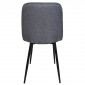 Стілець кухонний MIA TEX чорний каркас/сірий