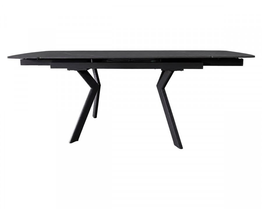 Стіл обідній розкладний NOREEN CERAMIC 140(200)*80 чорний / чорний