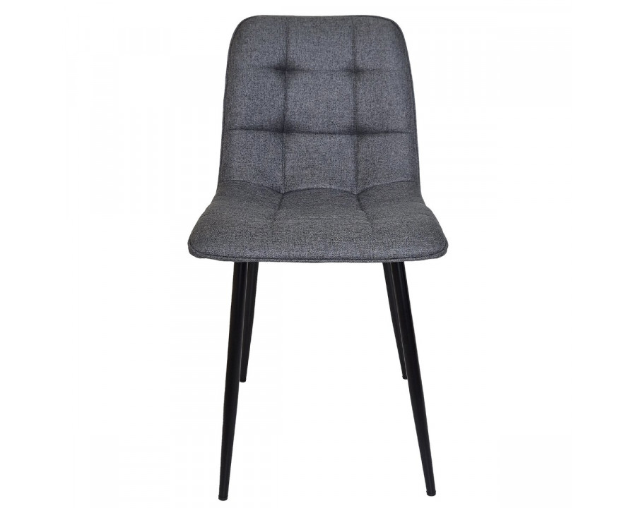 Стілець кухонний MIA TEX чорний каркас/сірий